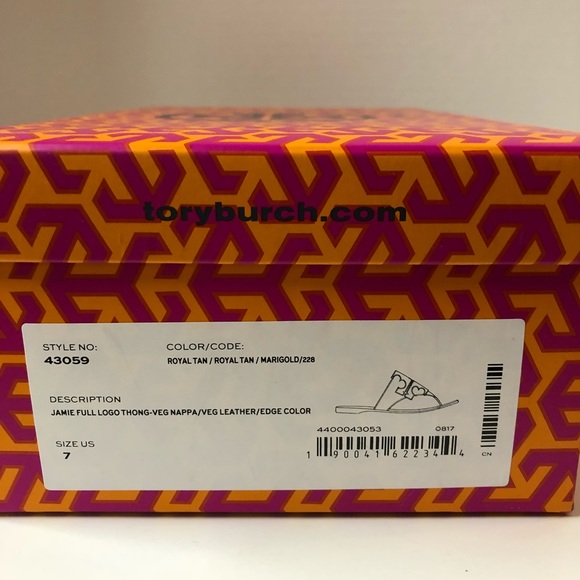 Tory Burch Jamie Full Thong Sandals-Size 7 NIB! - Picture 5 of 5